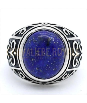 Chevalière homme argent avec Lapis Lazuli 12*14 mm (9 gr) basket pas cher