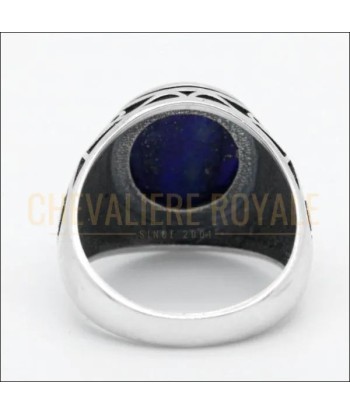 Chevalière homme argent avec Lapis Lazuli 12*14 mm (9 gr) basket pas cher