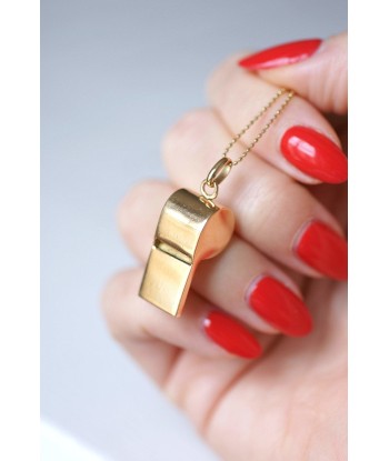 Pendentif charm vintage sifflet en or jaune 18Kt outlet