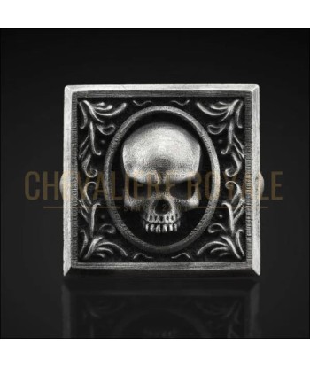 Chevalière en argent massif style gothique tête de mort shop