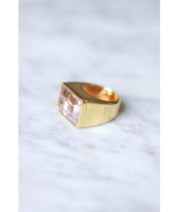 Bague chevalière vintage en or jaune et morganite 15.00 Cts Economisez 