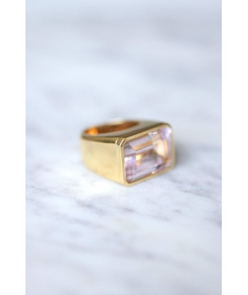 Bague chevalière vintage en or jaune et morganite 15.00 Cts Economisez 