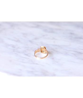 Bague marquise ancienne en or rose 18Kt et perles de pas cher