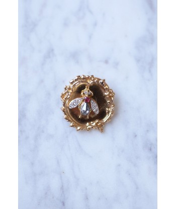 Broche ancienne Victorienne en or et mouche diamant solde