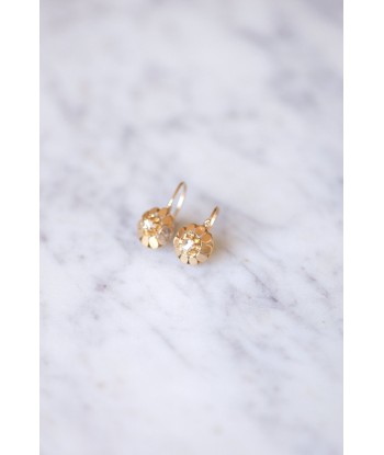 Boucles d'oreilles dormeuses anciennes en or rose et diamants vente chaude votre 