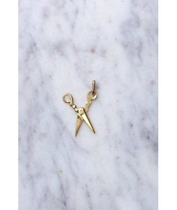 Pendentif charm vintage ciseaux en or jaune 18Kt l'évolution des habitudes 