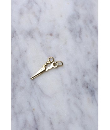 Pendentif charm vintage ciseaux en or jaune 18Kt l'évolution des habitudes 