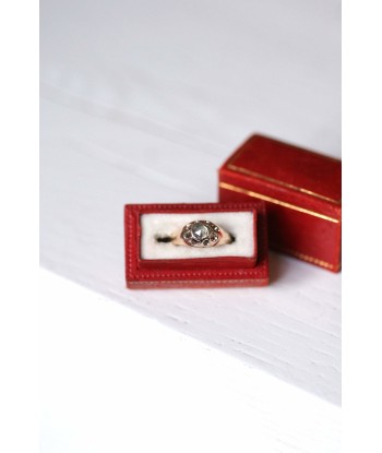 Bague jonc Victorienne ancienne en or et diamant ou a consommer sur place