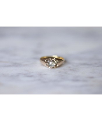 Bague jonc Victorienne ancienne en or et diamant ou a consommer sur place