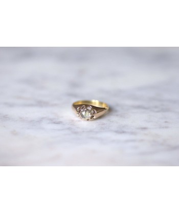 Bague jonc Victorienne ancienne en or et diamant ou a consommer sur place