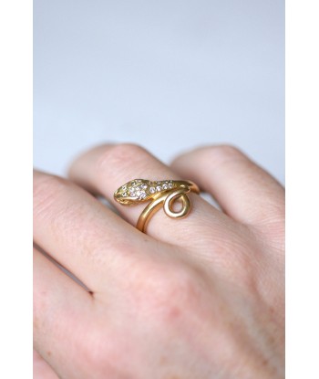 Bague serpent enroulé vintage en or jaune et diamants prix pour 