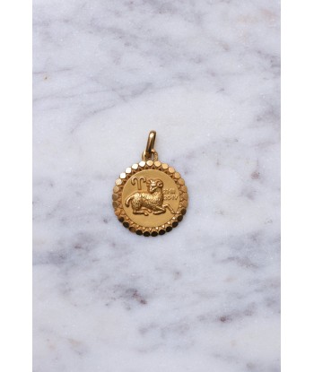 Pendentif médaille or jaune vintage astrologique Bélier acheter en ligne