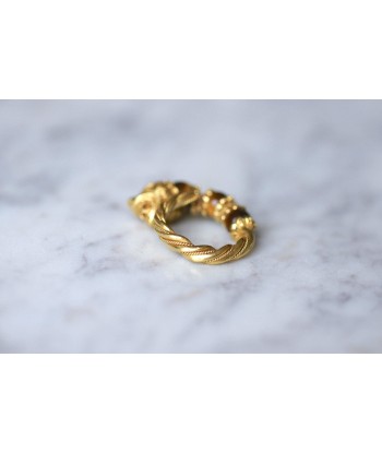 Bague tête de lion Ilias Lalaounis or jaune et quartz oeil de tigre Les magasins à Paris et en Île-de-France