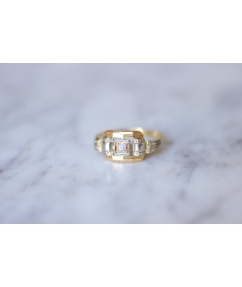 Bague de fiançailles Art Deco deux ors et diamant acheter en ligne