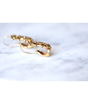 Boucles d'oreilles anciennes dormeuses brisures en or et perles l'achat 