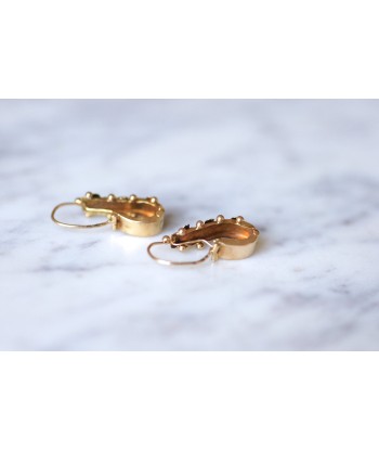 Boucles d'oreilles anciennes dormeuses brisures en or et perles l'achat 