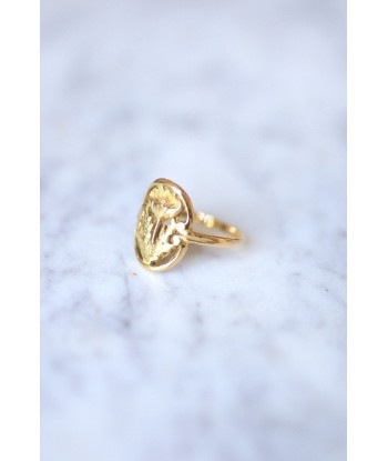 Bague fleur Style Art Nouveau or jaune du meilleur 