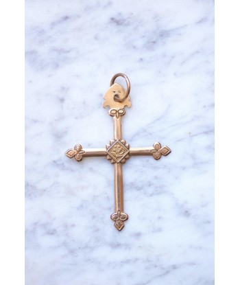 Croix Jeannette ancienne régionale en or rose 18Kt livraison gratuite