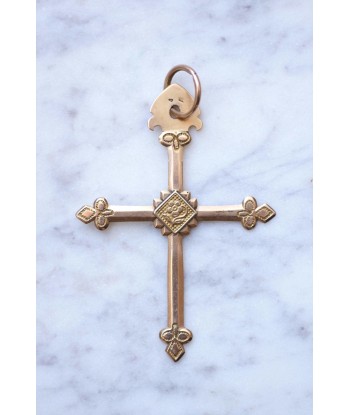 Croix Jeannette ancienne régionale en or rose 18Kt livraison gratuite