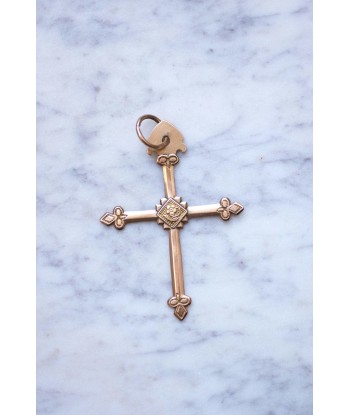 Croix Jeannette ancienne régionale en or rose 18Kt livraison gratuite