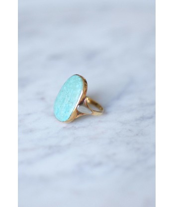 Bague ancienne turquoise intaille gravée sur or de pas cher