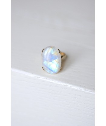 Bague de cocktail vintage labradorite sur or Livraison rapide