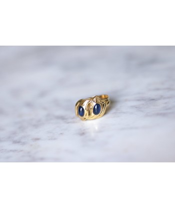 Bague Serpents enroulés Victorienne or jaune et saphirs cabochon 50-70% off 