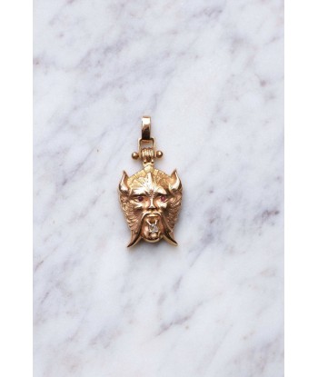 Pendentif ancien faune, dieu Pan, diable, ouvrant en or rose et diamant Fin de série