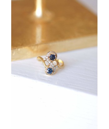 Bague toi et moi vintage saphirs et diamants Profitez des Offres !