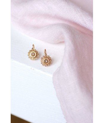 Boucles d'oreilles anciennes or rose diamant et perles l'évolution des habitudes 