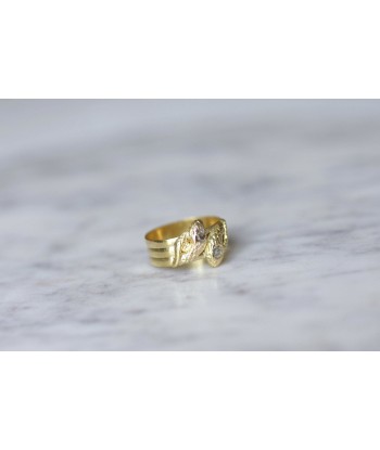 Bague ancienne Serpents or jaune et diamants france