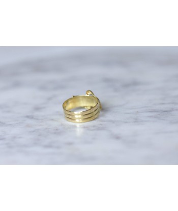 Bague ancienne Serpents or jaune et diamants france