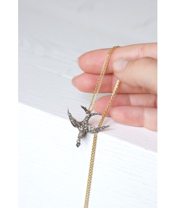 Pendentif ancien hirondelle perles pas cher