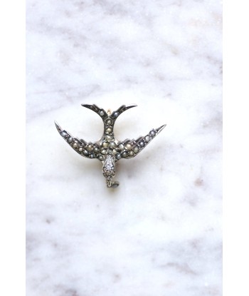 Pendentif ancien hirondelle perles pas cher