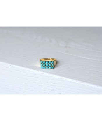 Bague chevalière vintage turquoises store