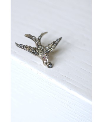 Pendentif ancien hirondelle perles pas cher