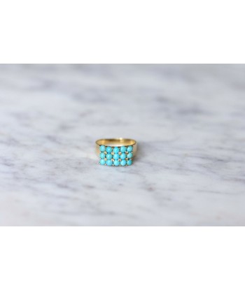 Bague chevalière vintage turquoises store