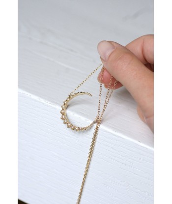 Collier Croissant de lune ancien or et perles online