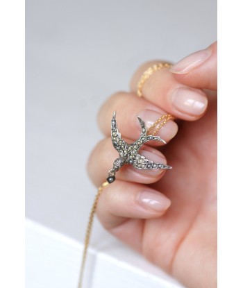 Pendentif ancien hirondelle perles pas cher