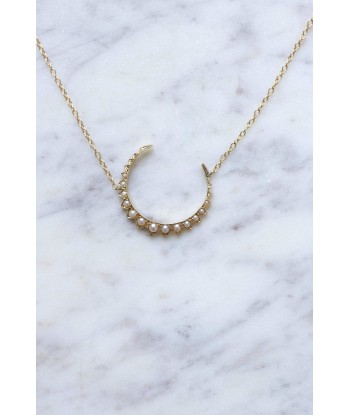 Collier Croissant de lune ancien or et perles online