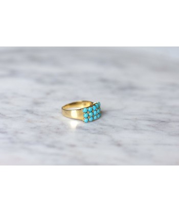 Bague chevalière vintage turquoises store