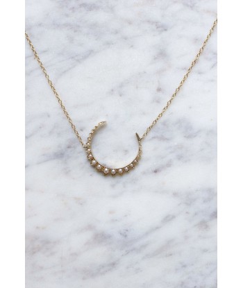 Collier Croissant de lune ancien or et perles online