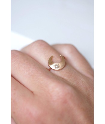 Bague ancienne lune or rose pas cher