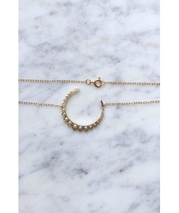 Collier Croissant de lune ancien or et perles online