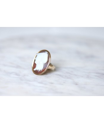 Bague ancienne camée agate, profil Athéna shop