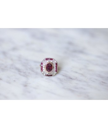 Bague de fiançailles Art Deco diamants et rubis Découvrez la collection