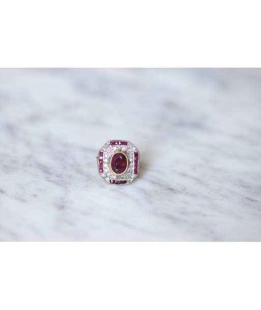 Bague de fiançailles Art Deco diamants et rubis Découvrez la collection