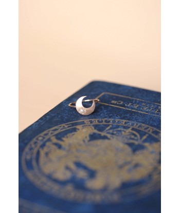 Bague ancienne lune or rose pas cher