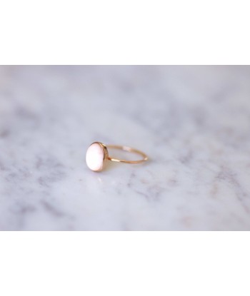 Bague or rose ancienne corail peau d'ange Economisez 