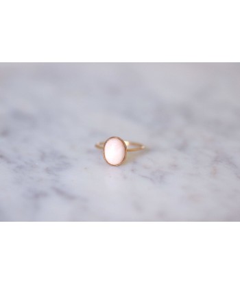 Bague or rose ancienne corail peau d'ange Economisez 